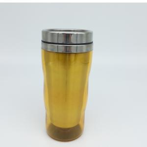 16oz mug tumbler outer plastic transparent inside stainless steel good for drinking 